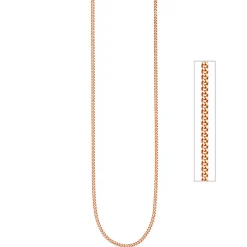 1,3mm Panzerkette Kette Halskette Collier aus 925 Silber rotgold vergoldet 42cm