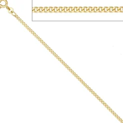 2,1mm Panzerkette Kette Halskette Collier Halsschmuck 585 Gelbgold, 60cm