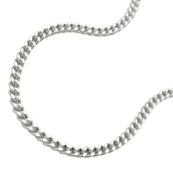 1,7mm Panzerkette Kette, 925 Silber, Silberkette, diamantiert, 45 cm