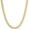 6mm Panzerkette oval diamantiert Kette Collier aus 585 Gold Gelbgold 45cm