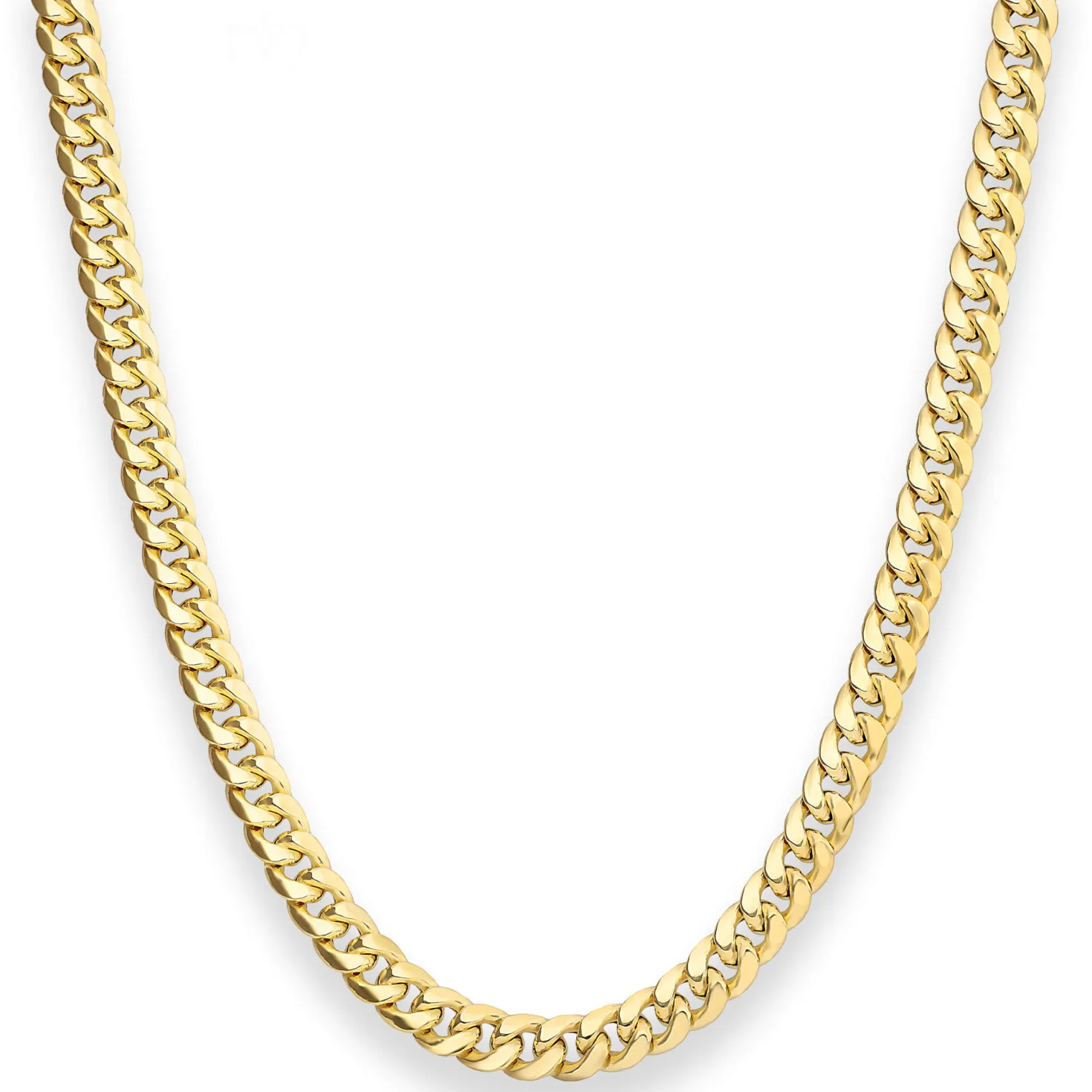 6mm Panzerkette oval diamantiert Kette Collier aus 585 Gold Gelbgold 45cm