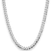 5,9mm Panzerkette oval diamantiert Kette Collier aus 925 Silber rhodiniert 60cm