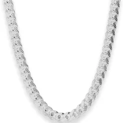 8,2mm Panzerkette oval Silberkette Collier Halskette aus 925 Silber 50cm