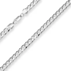 8,2mm Panzerkette oval Silberkette Collier Halskette aus 925 Silber 50cm