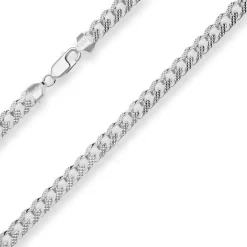 8,2mm Panzerkette oval Silberkette Collier Halskette aus 925 Silber 50cm