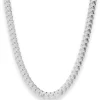 6,9mm Panzerkette oval Silberkette Collier Halskette aus 925 Silber 55cm