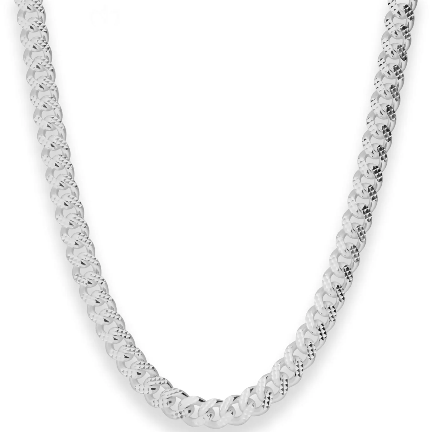 6,9mm Panzerkette oval Silberkette Collier Halskette aus 925 Silber 55cm