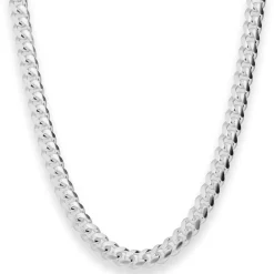 6,9mm Panzerkette oval Silberkette Collier Halskette aus 925 Silber 55cm