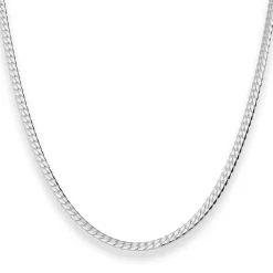 2,8mm Panzerkette oval Silberkette Collier Halskette aus 925 Silber 60cm