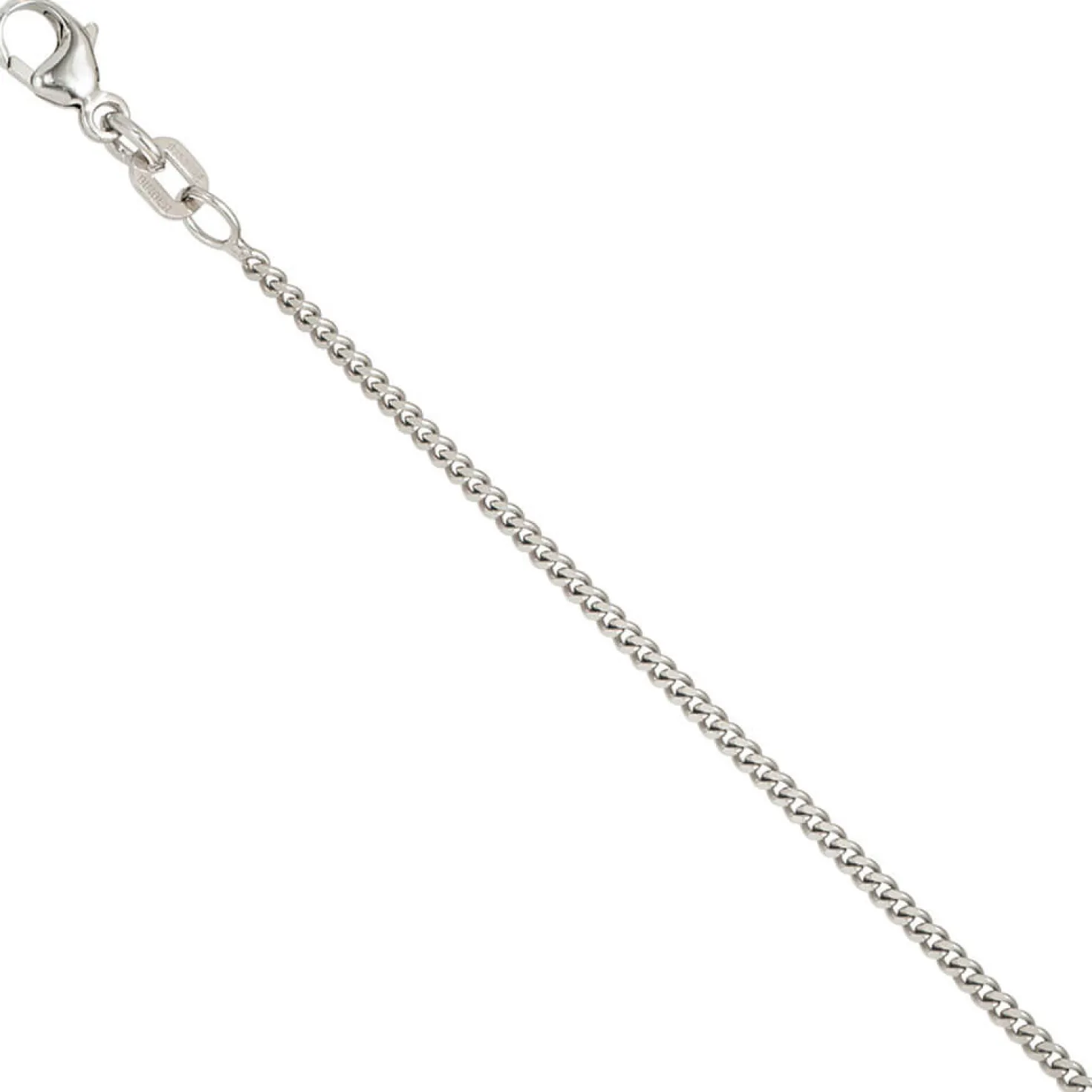 1,6mm Panzerkette Panzer Kette Collier, 925 Silber, Silberkette, 38 cm