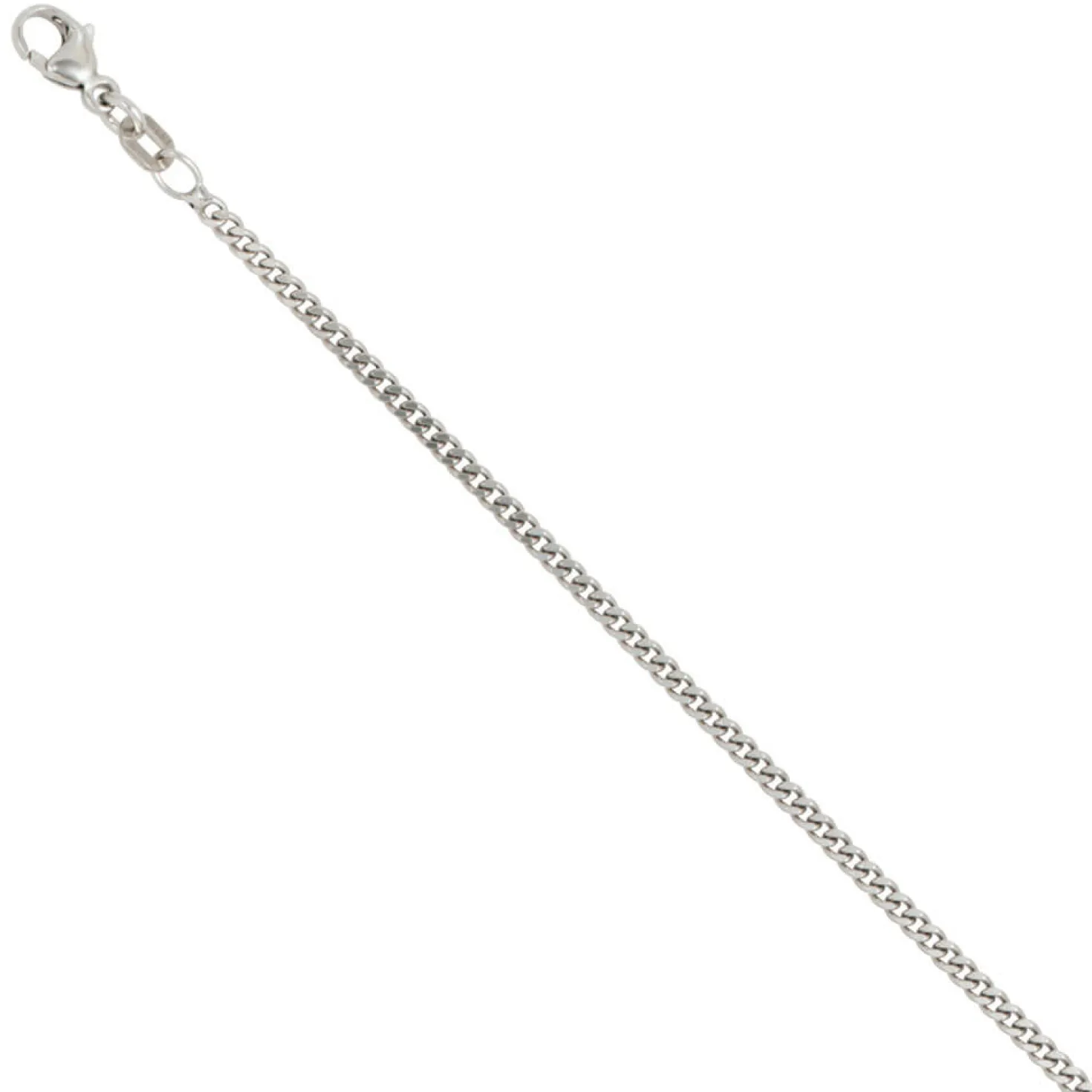 2,1mm Panzerkette Panzer Kette Collier, 925 Silber, Silberkette, 50 cm