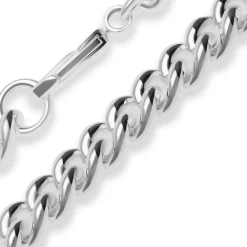 10,6mm Panzerkette rund Silberkette Collier Halskette aus 925 Silber 50cm
