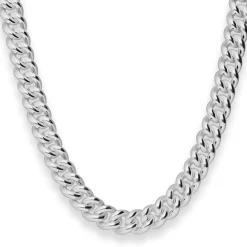 10,6mm Panzerkette rund Silberkette Collier Halskette aus 925 Silber 50cm