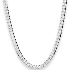 6mm Panzerkette Silberkette Collier Halskette aus 925 Silber 50cm