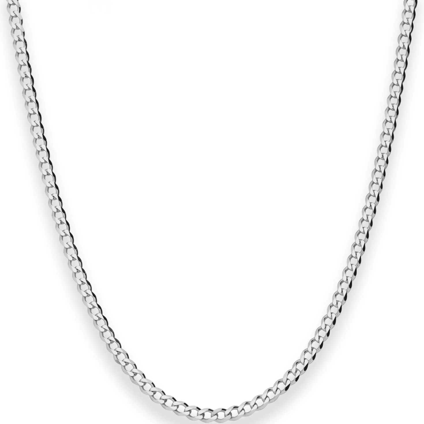 3mm Panzerkette Silberkette Collier Halskette aus 925 Silber 50cm