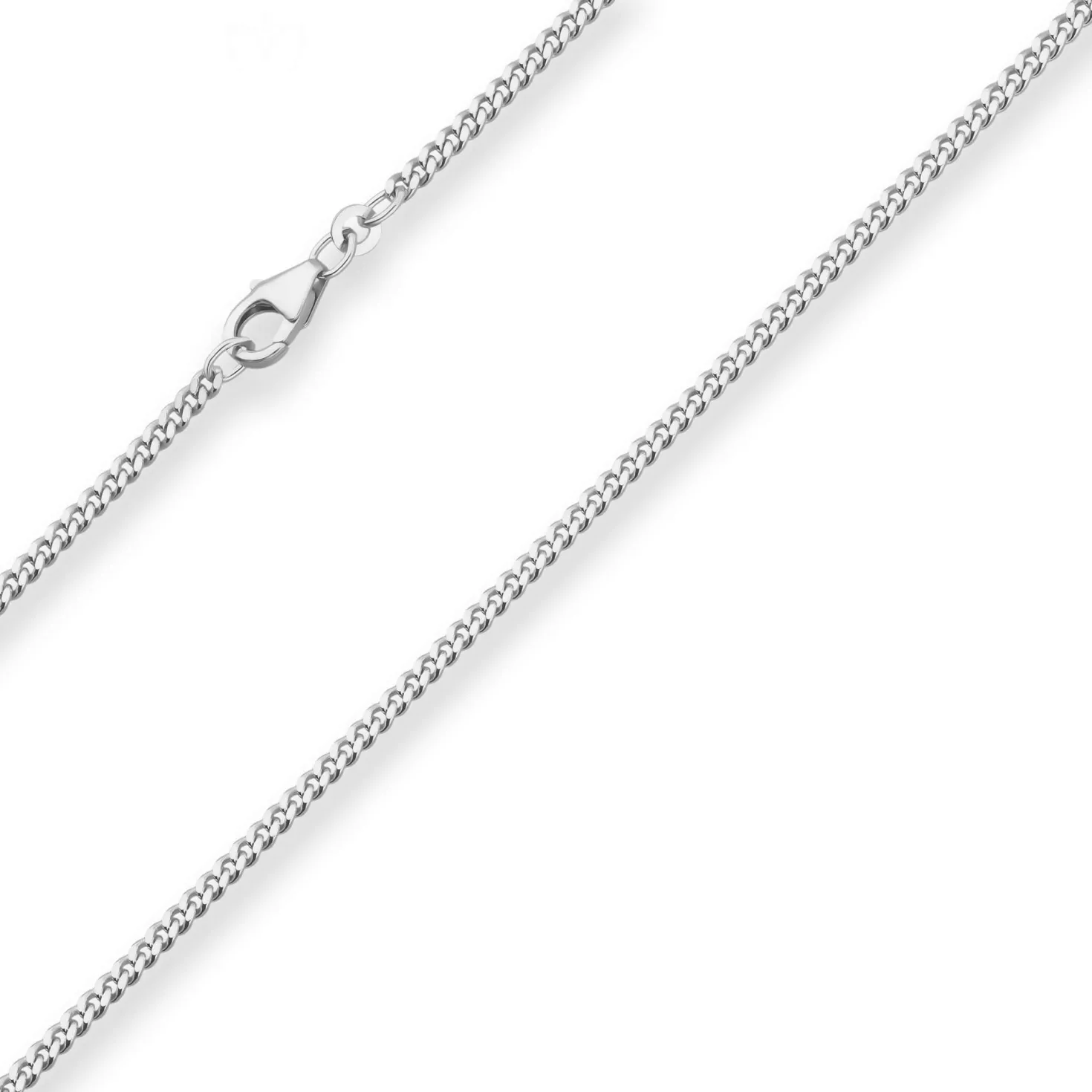 2,4mm Panzerkette Silberkette Collier Halskette aus 925 Silber 45cm
