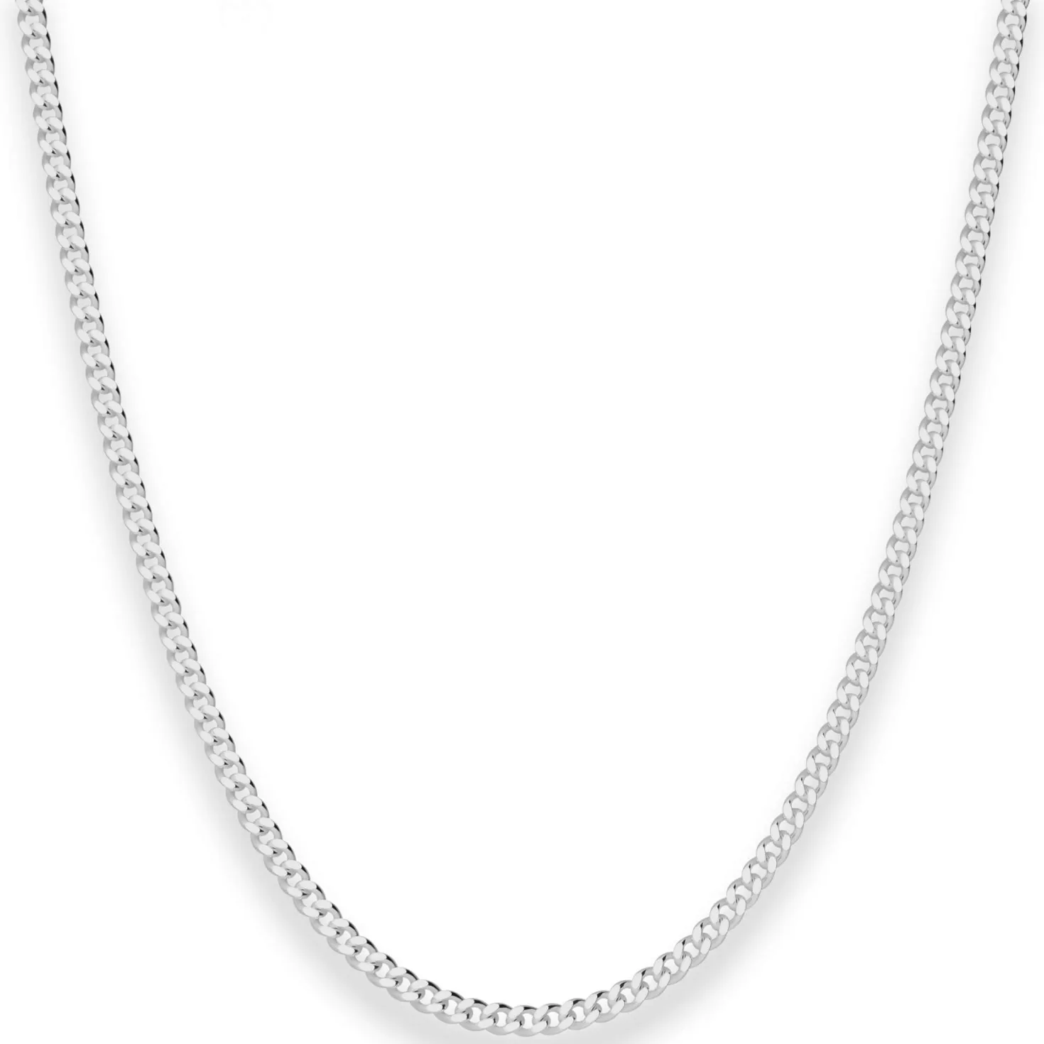 2,7mm Panzerkette Silberkette Collier Halskette aus 925 Silber 55cm