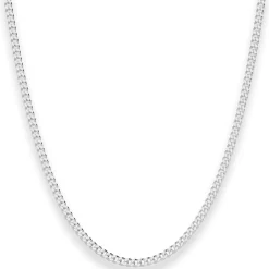 2,7mm Panzerkette Silberkette Collier Halskette aus 925 Silber 45cm