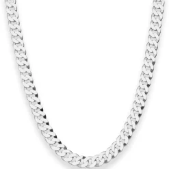 6,9mm Panzerkette Silberkette Collier Halskette aus 925 Silber 45cm