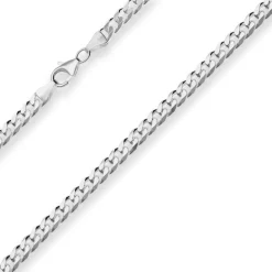 5,5mm Panzerkette Silberkette Collier Halskette aus 925 Silber 55cm