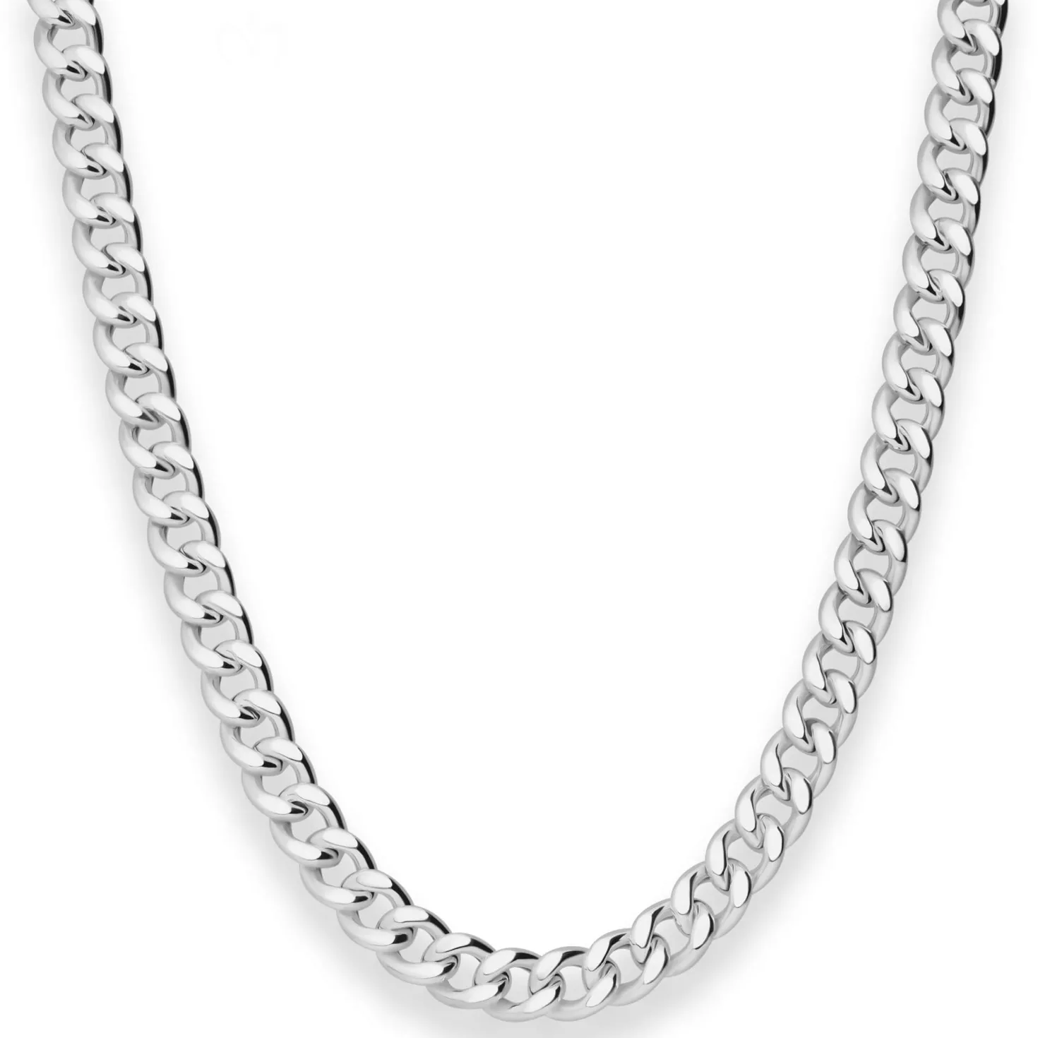 7mm Panzerkette Silberkette Collier Halskette aus 925 Silber 60cm