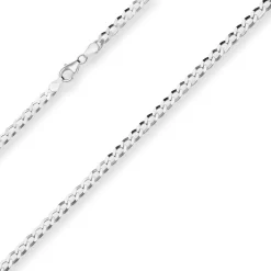 4,5mm Panzerkette Silberkette Collier Halskette aus 925 Silber 50cm
