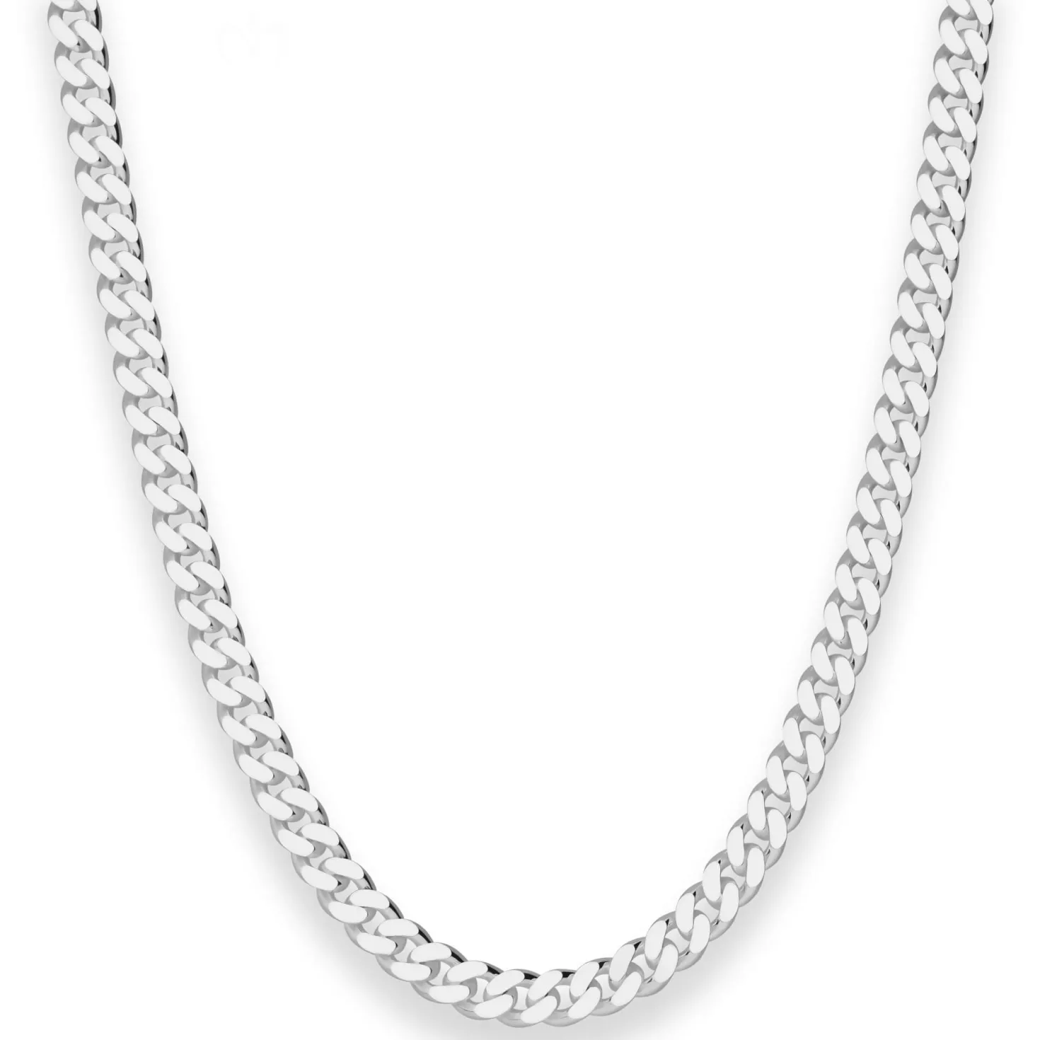 5,4mm Panzerkette Silberkette Collier Halskette aus 925 Silber 60cm