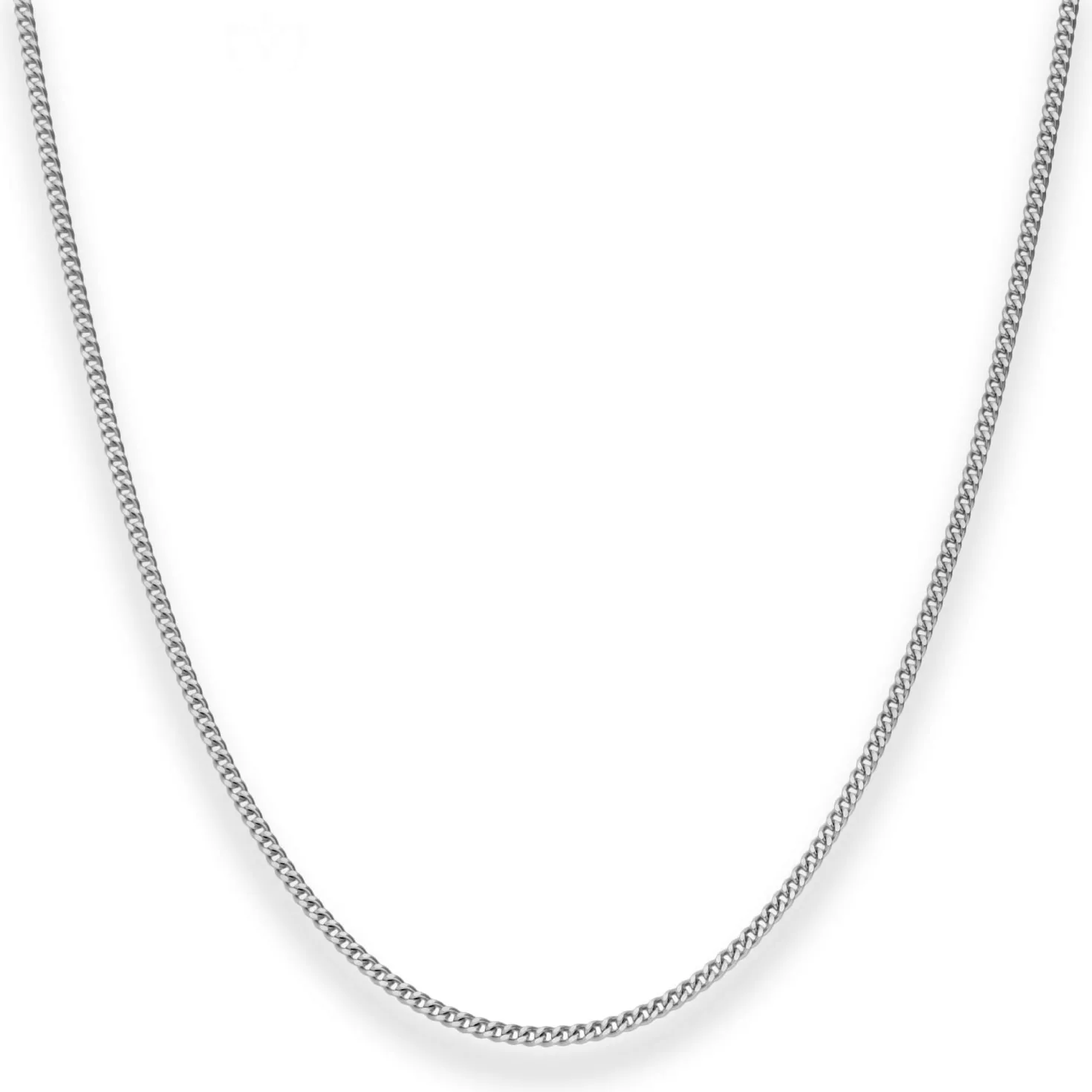 1,7mm Panzerkette Silberkette Collier Halskette aus 925 Silber rhodiniert 70cm