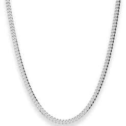 3,6mm Panzerkette Silberkette Collier Halskette aus 925 Silber rhodiniert 45cm
