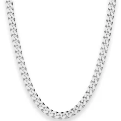 6mm Panzerkette Silberkette Collier Halskette aus 925 Silber rhodiniert 50cm