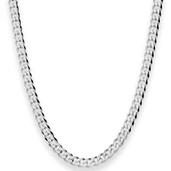 5,5mm Panzerkette Silberkette Collier Halskette aus 925 Silber rhodiniert 50cm