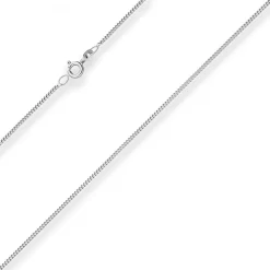 1,4mm Panzerkette Silberkette Collier Halskette aus 925 Silber rhodiniert 80cm