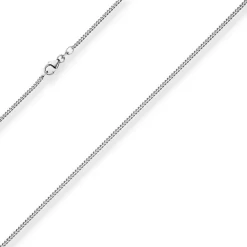 1,7mm Panzerkette Silberkette Collier Halskette aus 925 Silber rhodiniert 55cm