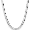 6mm Panzerkette Silberkette Collier Halskette aus 925 Silber rhodiniert 55cm