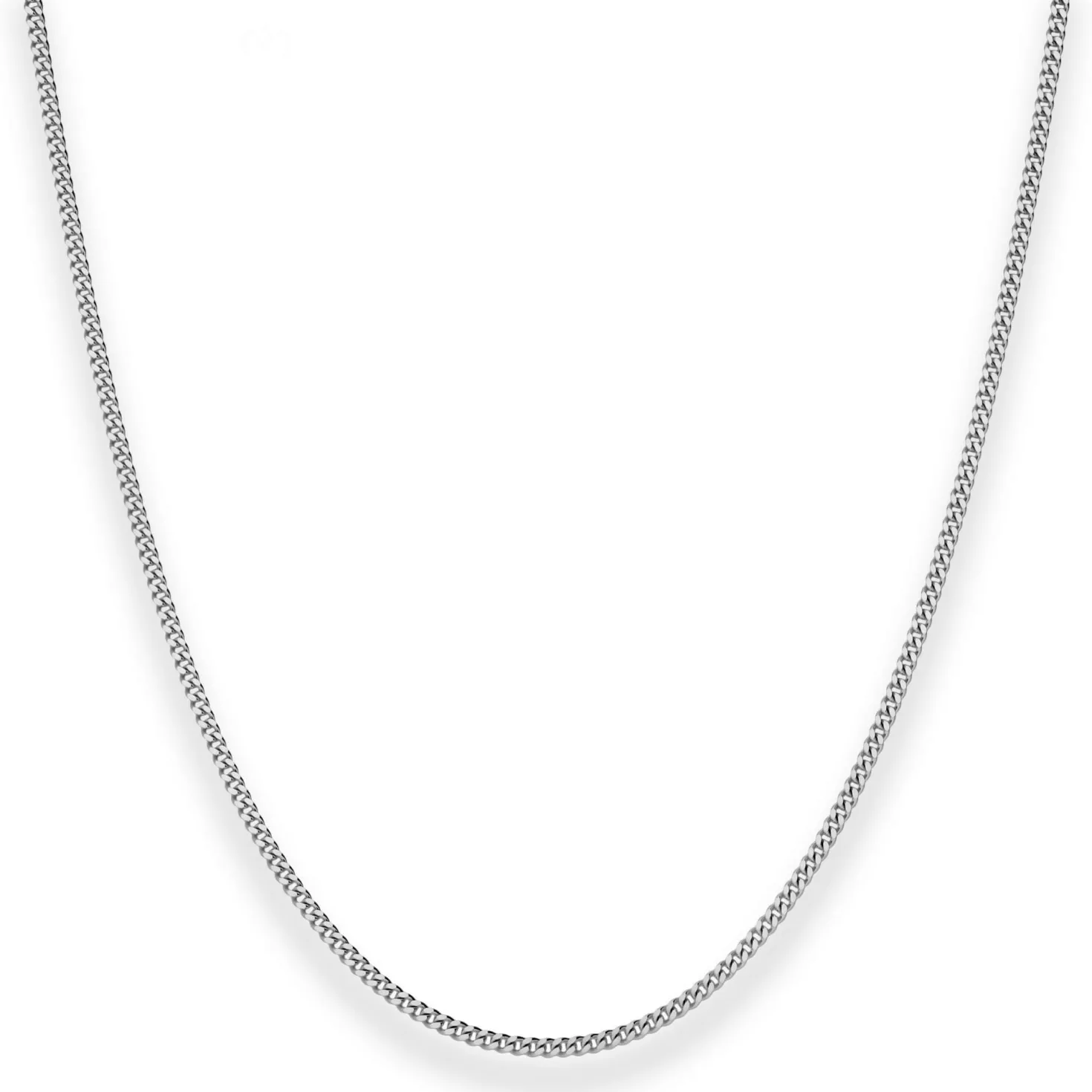 1,6mm Panzerkette Silberkette Collier Halskette aus 925 Silber rhodiniert 80cm