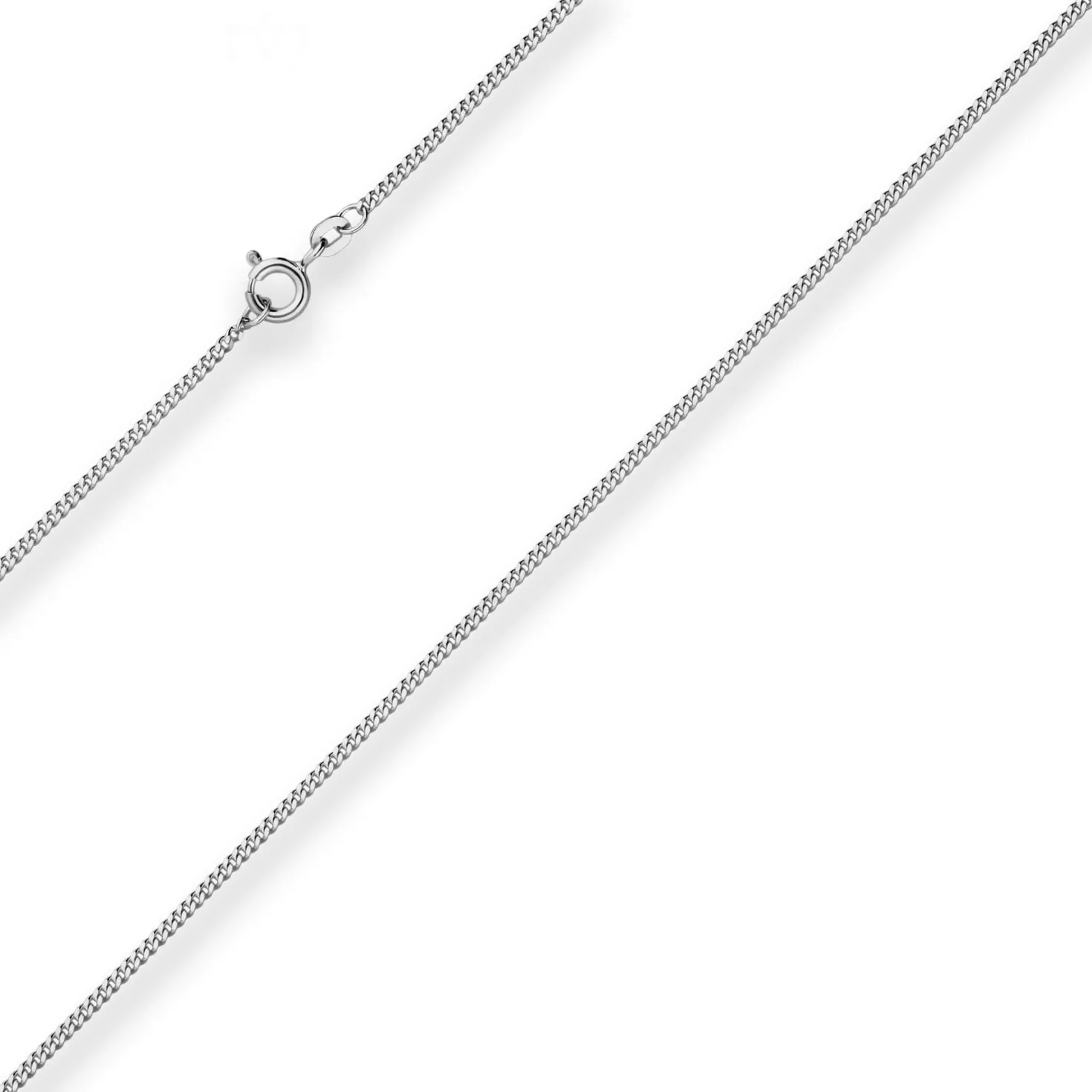 1,6mm Panzerkette Silberkette Collier Halskette aus 925 Silber rhodiniert 80cm