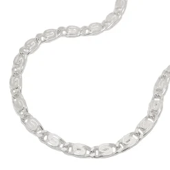 3,2mm Panzerkette S-Panzer Collier Kette, 925 Silber, Silberkette 50cm
