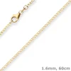 1,6mm Panzerkette weit Collier Halskette aus 585 Gold Gelbgold 60cm