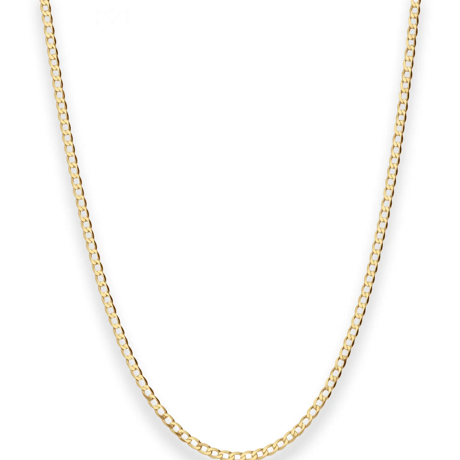 1,6mm Panzerkette weit Collier Halskette aus 333 Gold Gelbgold 45cm