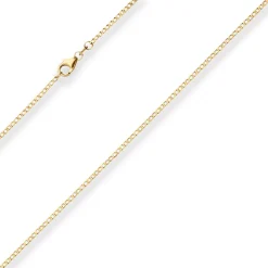 1,6mm Panzerkette weit Collier Halskette aus 585 Gold Gelbgold 50cm
