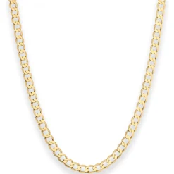 4,9mm Panzerkette weit Goldkette Collier Halskette aus 585 Gold Gelbgold 50cm