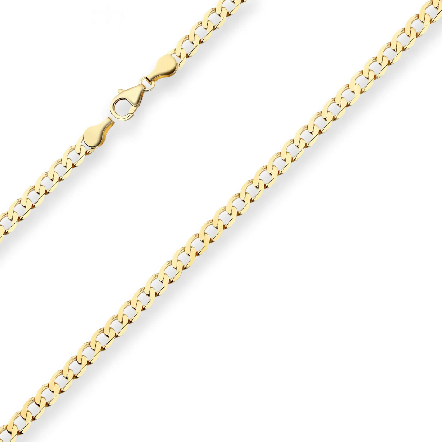 4,9mm Panzerkette weit Goldkette Collier Halskette aus 333 Gold Gelbgold 55cm