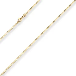 2,1mm Panzerkette weit Goldkette Collier Halskette aus 333 Gold Gelbgold 42cm