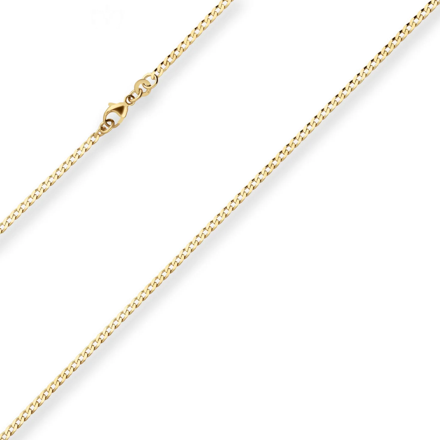 2,1mm Panzerkette weit Goldkette Collier Halskette aus 333 Gold Gelbgold 42cm