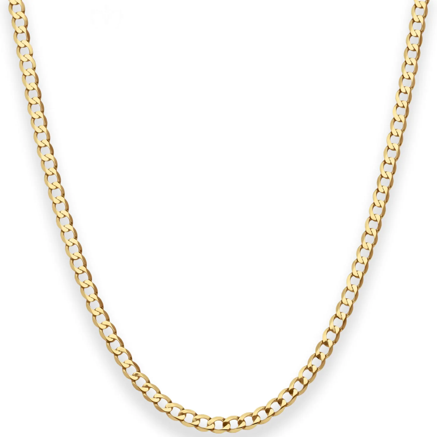 3,3mm Panzerkette weit Goldkette Collier Halskette aus 375 Gold Gelbgold 55cm