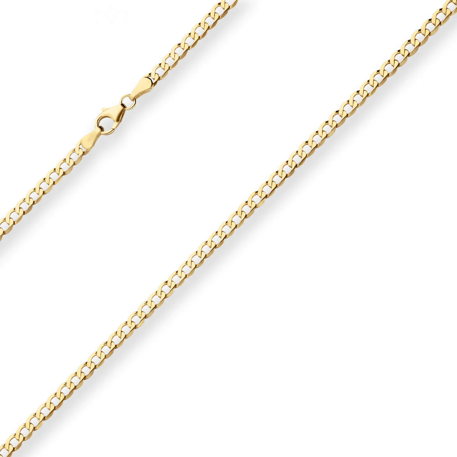 3,3mm Panzerkette weit Goldkette Collier Halskette aus 333 Gold Gelbgold 55cm