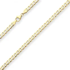 5,5mm Panzerkette weit Goldkette Collier Halskette aus 333 Gold Gelbgold 45cm