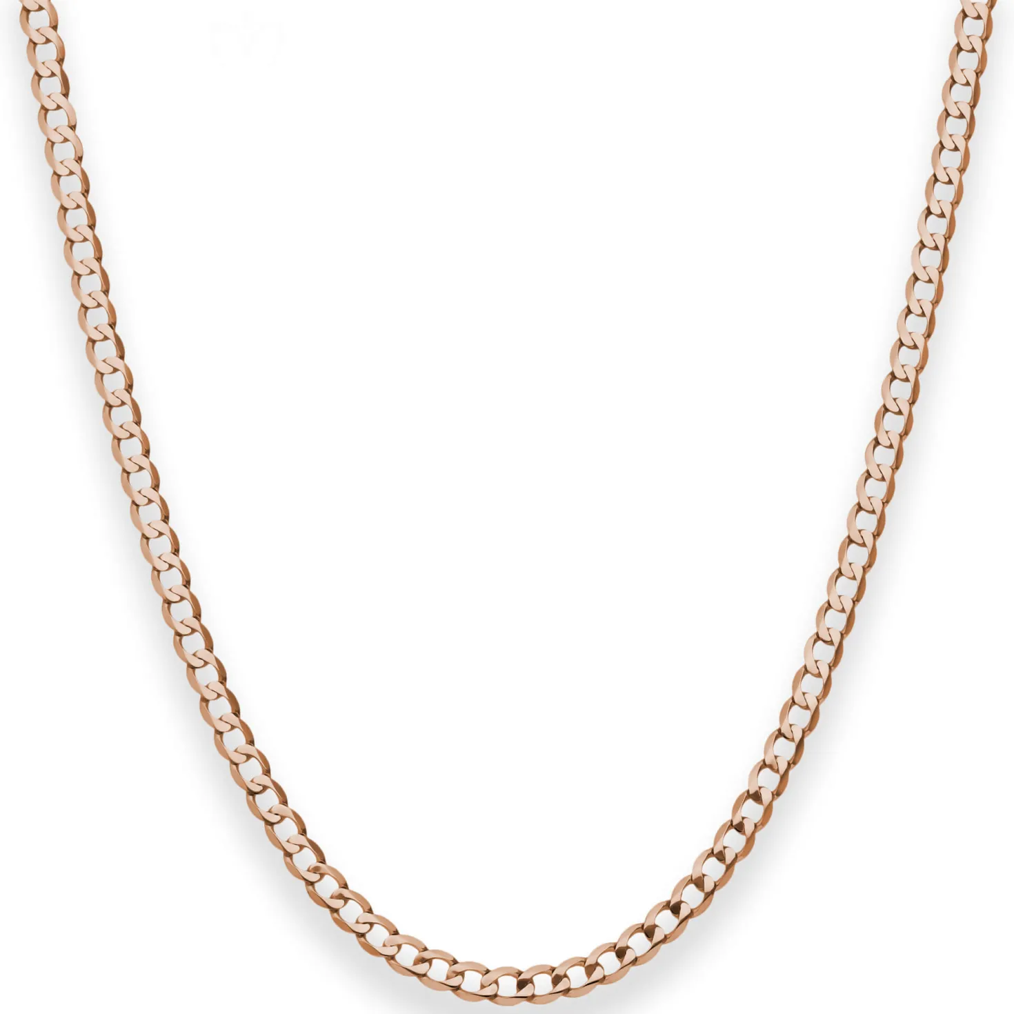 3,3mm Panzerkette weit Goldkette Collier Halskette aus 585 Gold Rotgold 50cm