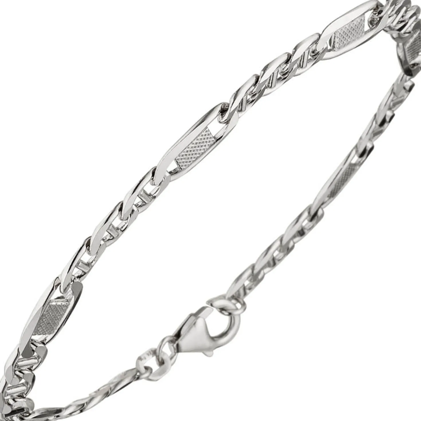 5,2mm Panzersteg-Armband Armkette Armschmuck aus 925 Silber 19cm