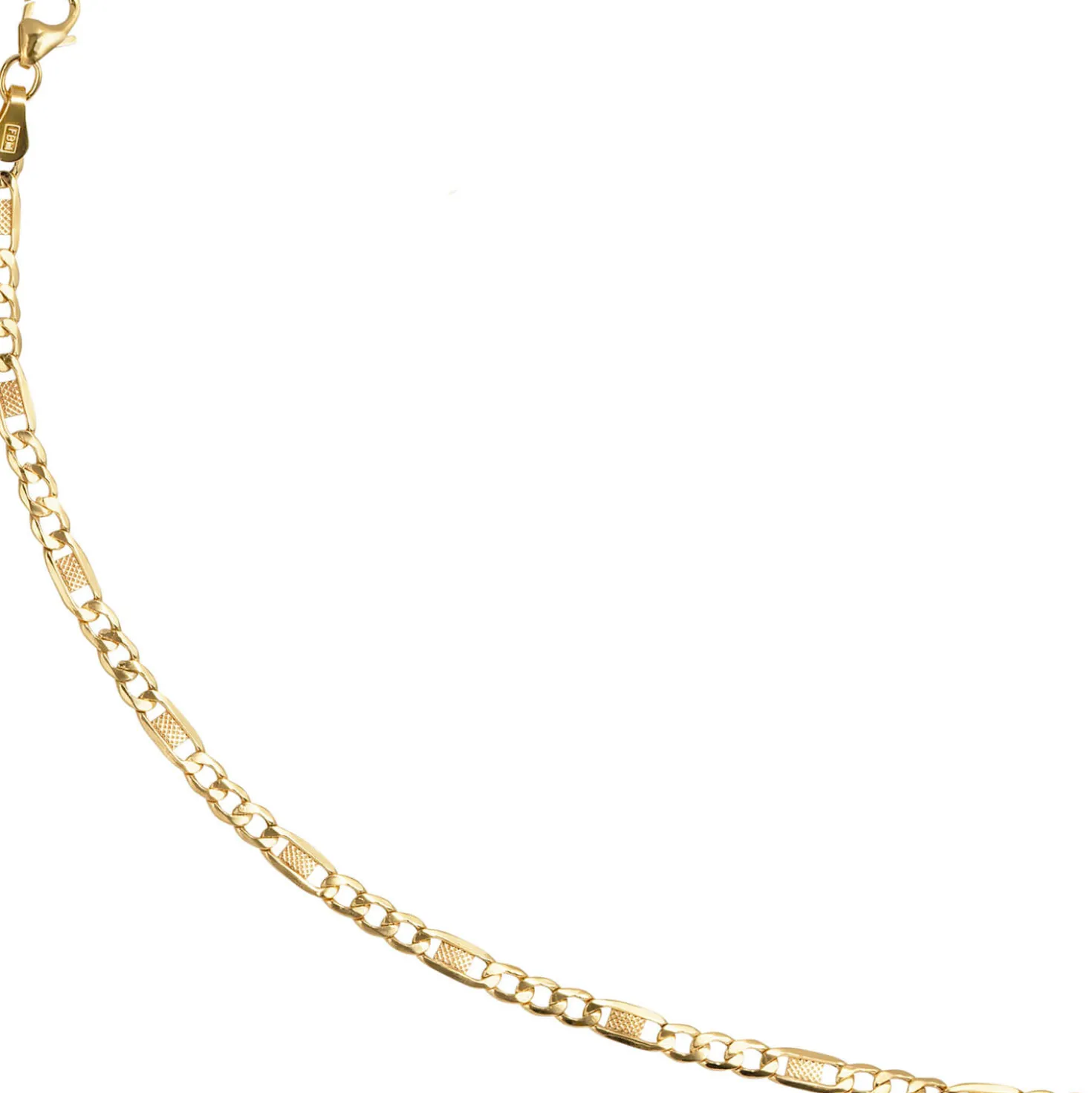 3,8mm Panzer-Steg Armband Armschmuck Goldarmband aus 333 Gold Gelbgold 19cm